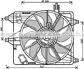 AVA QUALITY COOLING Ventilators, Motora dzesēšanas sistēma RT7544